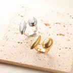 High End Waterproof Hollow Stainless Steel Finger Ring Trendy for Women Personalize Jewelry Wholesale