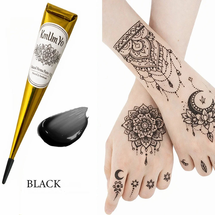 1/3pcs Henna Cone, Brown, Black, Red, Temporary Henna Tattoo, Semi-Permanent Henna Art,Mehendi Art