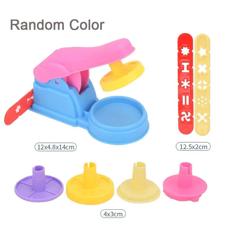 Food Play Dough Molds for Kids Plastics Fruit Vegetable Dumpling Noodle Mold Knife Fork Bowl Plate Playdough Accessories Toys