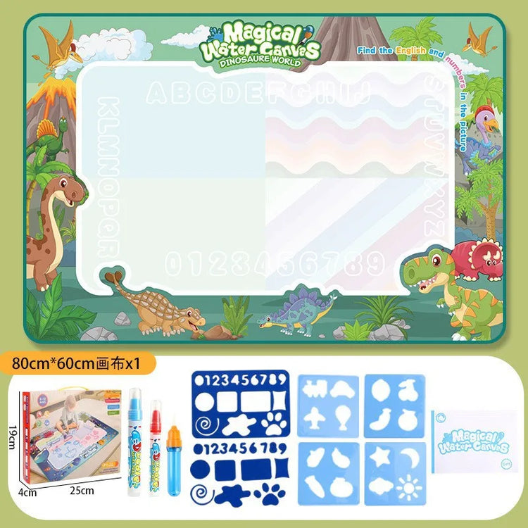 100x80CM Magic Water Drawing Mat with Reusable Magic Pens Montessori Painting Board for Doodling Educational Toys and  Gifts