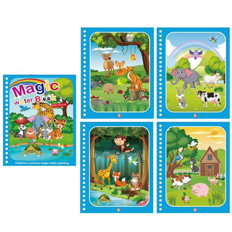 NEW Magic Water Drawing Books Coloring Books Painting Toys for Birthday Christmas New Year Gift for Boys and Girls