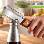 2PC Set Kitchen Peeler Stainless Steel Vegetable Peeler Wooden Handle For Peeling And Slicing Fruits And Vegetables Kitchen Tool