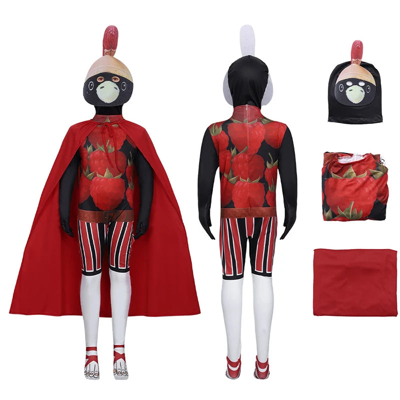 Ai Italian Brainrot Tung Tung Tung Sahur Cosplay Costume Anime Tralalero Tralala Sahur Jumpsuit Party Halloween Mask Bodysuit