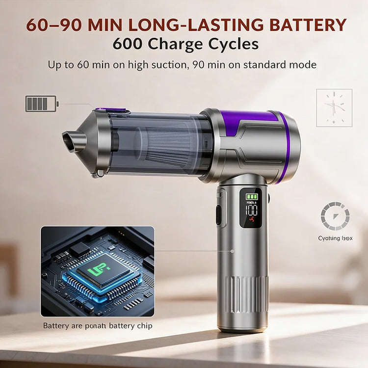 100,000Pa Cordless Vacuum Cleaner Car Washing High Power Robot Vertical Cleaning Machine Home Automotive Home Vacuum Cleaner