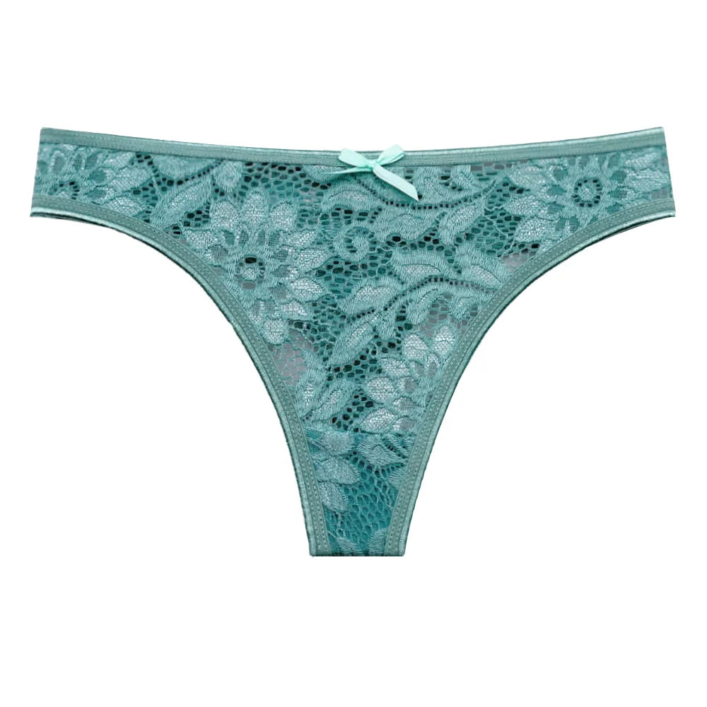 5 PCS/Set Sexy Lace Thongs Low Waist Underwear Women G-string Underpants Lady Bikini Panties Female Sexy Lingerie M-XL