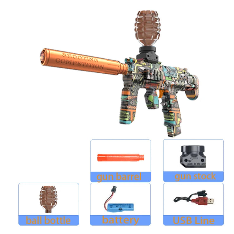MP7 Electric Blaster Gun Toy Outdoor Rechargeable Automatic Shooting Gell Ball Bullet Pistol Game Interactive Toys For Adult