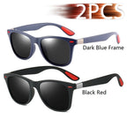 1-2-3PCS Fashion Vintage Square Unisex Driving Fishing Sunglasses Men Women Luxury Brand Designer Sun Glasses Anti-Glare Eyewear