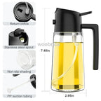 2in1 Kitchen Spray Oil Dispenser Oil Sprayer Polisher Or Only Brush Spray for Air Fryer Salad Grilling Roasting Cooking Kitchen
