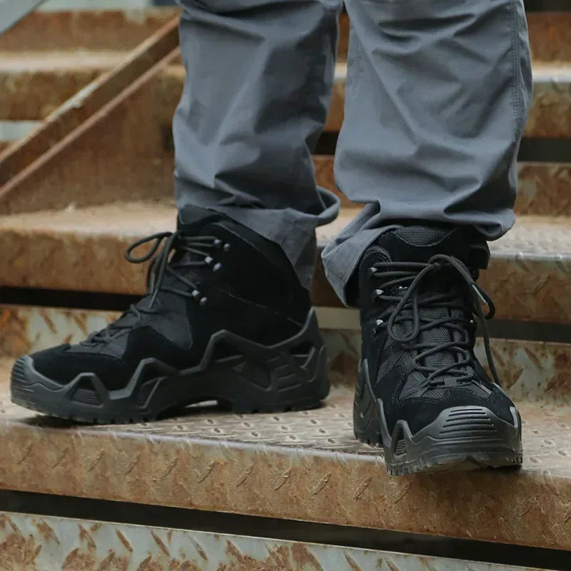 Outdoor Hiking Boots Men's Lace Up Breathable Training Tactical Hiking Desert Boots Plus Size Shoes Botas Militares Masculinas