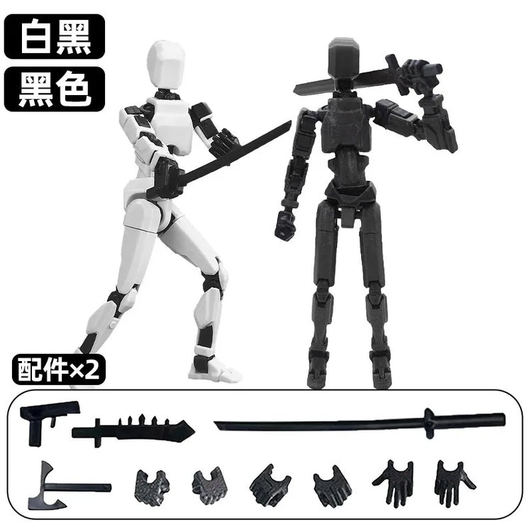13 Action Figure Titan Multi-Jointed Movable Shapeshift Robot T13 Action Mannequin Character And Dog Figure Toys Gifts