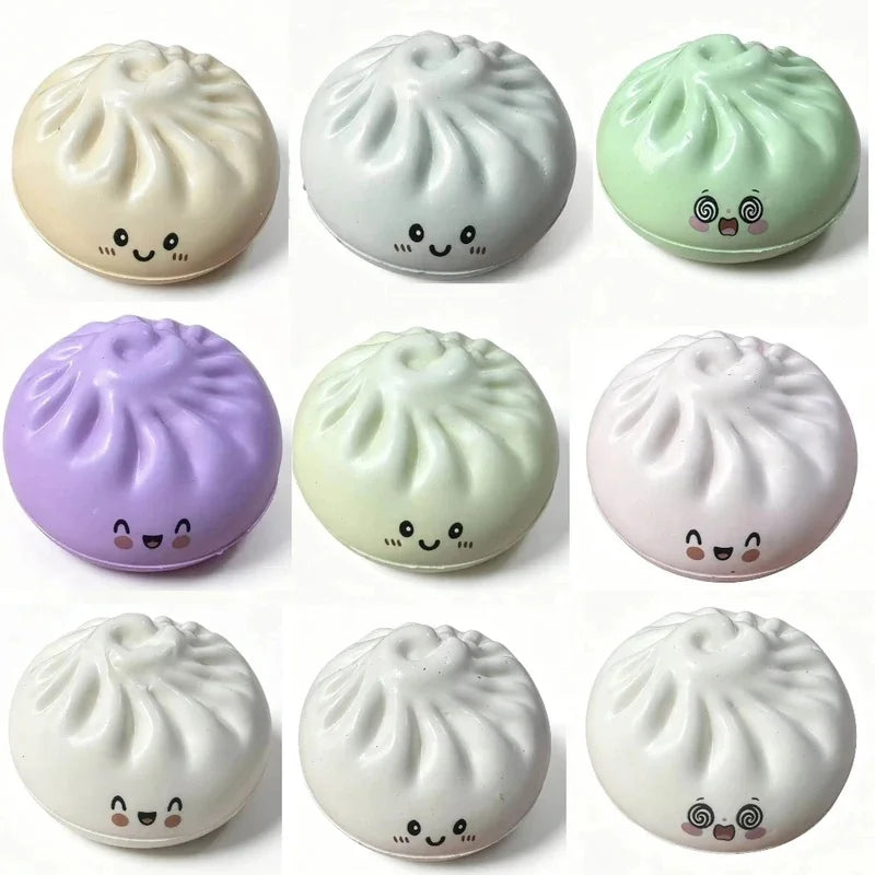 Glitter Dumplings Stress Relief Toy Bun Squishy Toy Fidget Premium Soft Slow Resilience Stress Relief Sensory Squeeze Toy