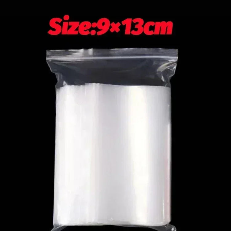 100/1000Pcs Clear Sealed Bags Thicken Plastic Storage Pouch for Small Jewelry Foods Packing Reclosable Zippers Sealing Pouches