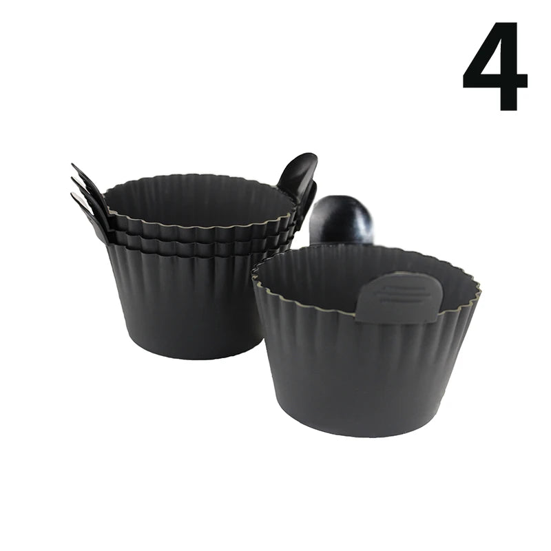 Dishwasher Safe Air Fryer Silicone Egg Cups Silicone Egg Cooker Mold Reusable Egg & Cake Baking Cups Safe Ramekins Muffin Liners