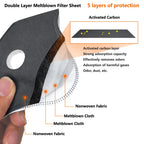 SHIZIWANGRI Cycling Face Mask Sport Washable Reusable with Filter Dust Mask Facemask for Men Bandana Actived Carbon Filters