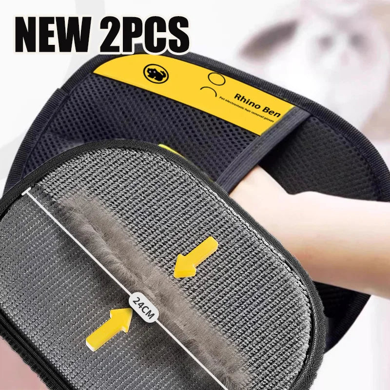 Pet Hair Cleaning And Collection Gloves Pet Double-sided Multi-functional Beauty Glove Tool Reduce The Pressure Of Pet Ownership