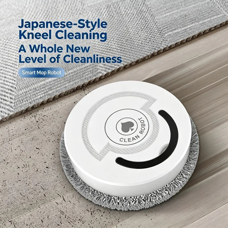 Smart Automatic Floor Mopping Robot 8.5cm Ultra Thin Rotary Mopping Robot Pressure Quiet Cleaning Robot for Hardwood Tile Floor
