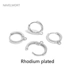 14K Gold Plated Brass Earrings Hooks Round Hoop Earrings,Earring Fixtures,Fasteners For Earrings,DIY Earring Making Accessories