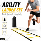 Agility Ladder Set 2-10M Speed Training Ladder with Carry Bag for Soccer Football Footwork Coordination Fitness Drills Home Gym