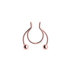 Women Fake Piercing Nose Ring Hoop Septum Piercing Nose Clip Rock HipHoop Stainless Steel Magnet Fashion Body Jewelry Wholesale