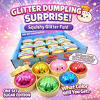 Dumpling Pressure Dumpling Squishies Cute Colorful Bun Toy Slow Rising Stress Relief Fidget Toy for Kids Adults Anti-Anxiety Gif