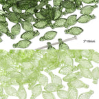 100pcs Acrylic Mini Small Tree Leaf Hand Beaded DIY Handmade Necklace Earrings Loose Bead Separated Bead Jewelry Accessory Mater