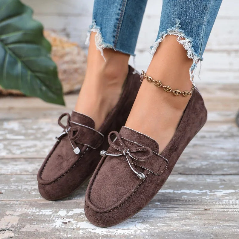 2026 Retro Round Toe Shallow Mouth Women's Flats and Loafers Fashion Simple Comfort Non Slip Outdoor Women Shoes Балетки Женские
