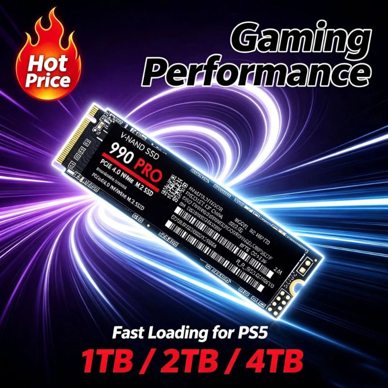 New M.2 990 PRO NVMe SSD PCIe Gen4 High Performance Internal Drive 2TB 4TB Storage Upgrade For Desktop Laptop