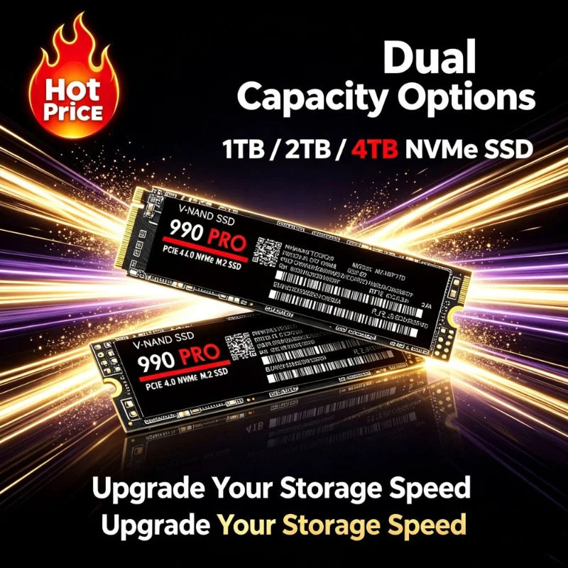New M.2 990 PRO NVMe SSD PCIe Gen4 High Performance Internal Drive 2TB 4TB Storage Upgrade For Desktop Laptop