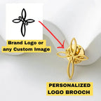 Personalized Company logo Painting Image Custom Brooch Lapel Pins Stainless Steel Collar Pin Gift Badges Jewelry for Clothes
