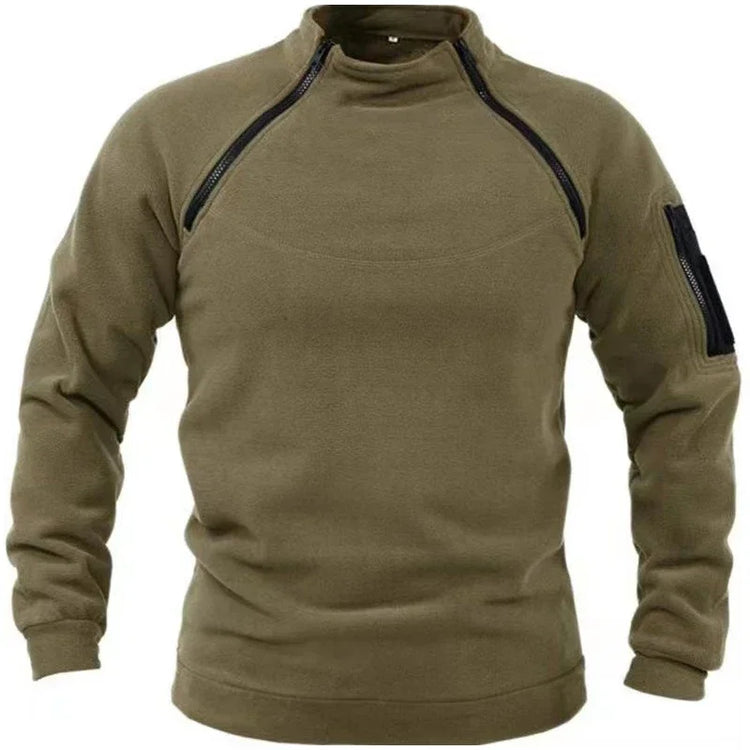 Men's US Tactical Outdoor Jacket Hunting Clothes Warm Side Zippers Fleece Pullover Man Windproof Autumn Coat Underwear