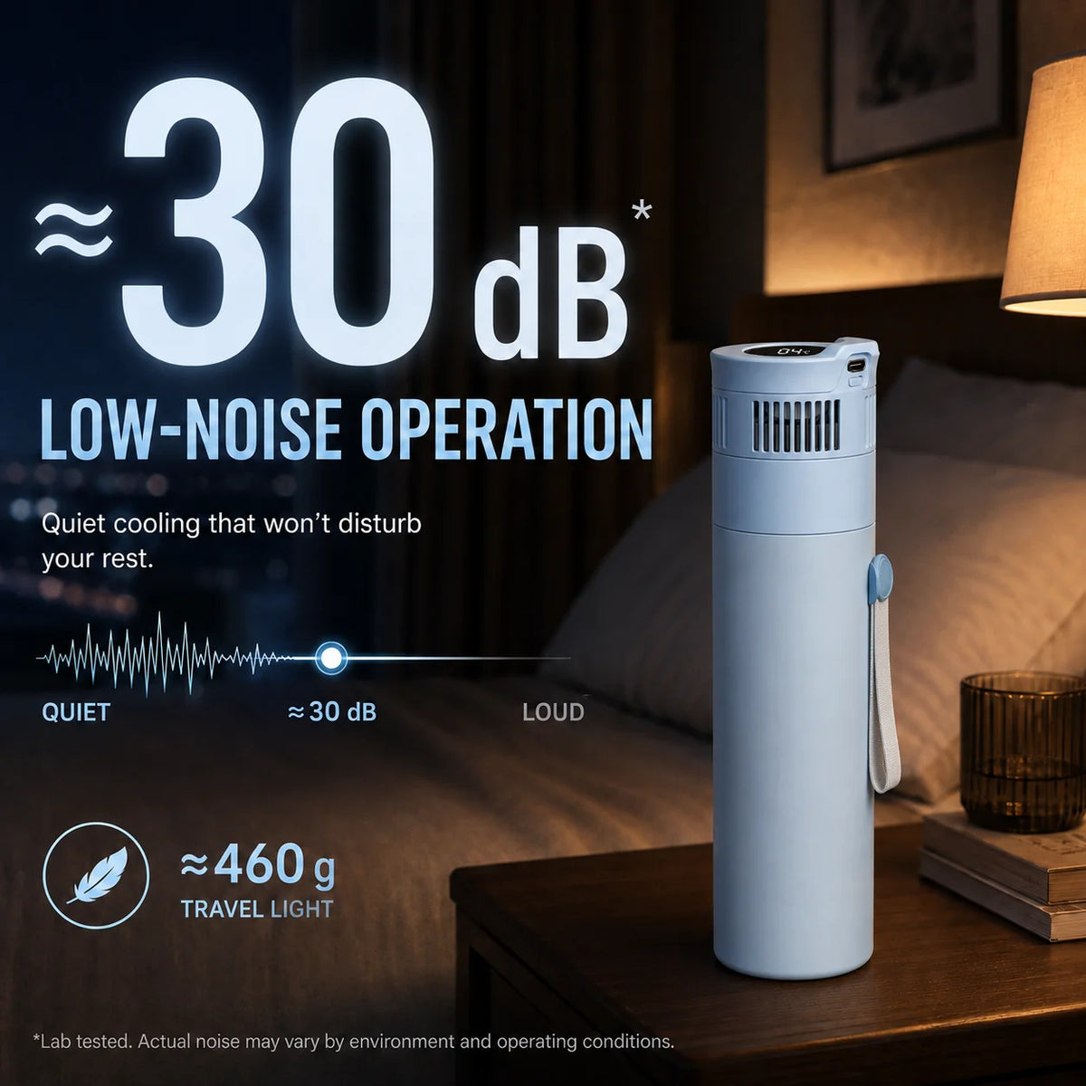 Portable Insulin Cooler 2-8°C USB-C Medicine Refrigerator for Travel, Medication Cooling Cup with Digital Display