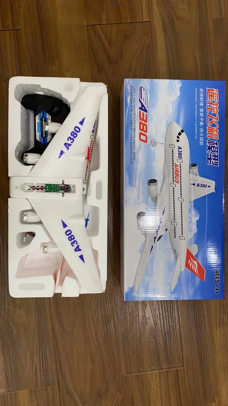 DWI Remote Control Aircraft 2.4G EPP Foam Remote Control Toy A380 Passenger Aircraft Model Drone Children's Gift