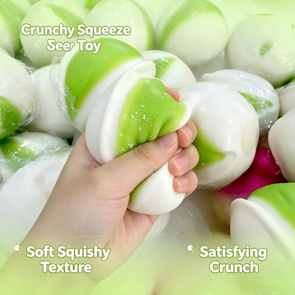 New Pistachio Fidget Squishy Filled ASMR Stress Relief Toy Hand Relaxation Crispy Squeeze Sound Ideal for Gifting Ornament