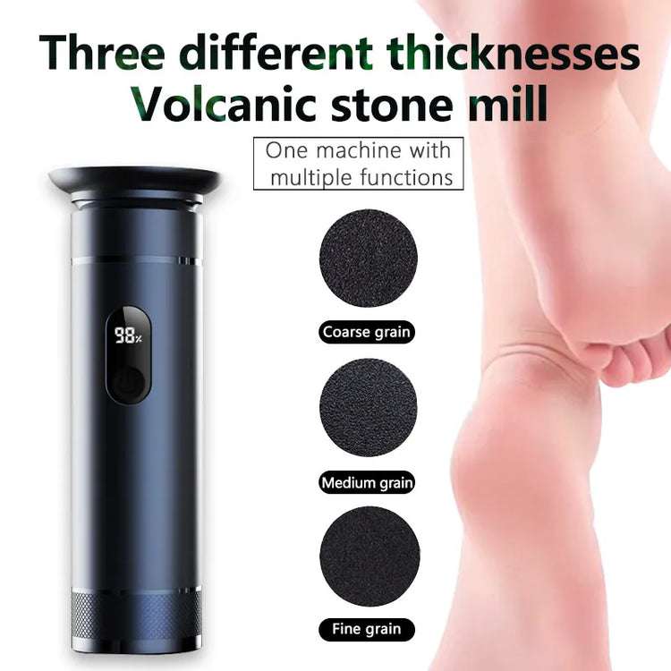 Electric foot trimmer, electric foot grinder with 9-level adjustment, rechargeable for removing dead skin, calluses, and repairi