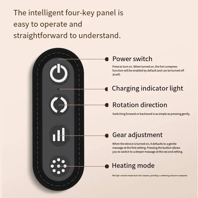 Shiatsu Neck and Shoulder Massager Heated Back Massager U Shape Deep Kneading Electric Massage Pillow For Neck Waist Leg Body
