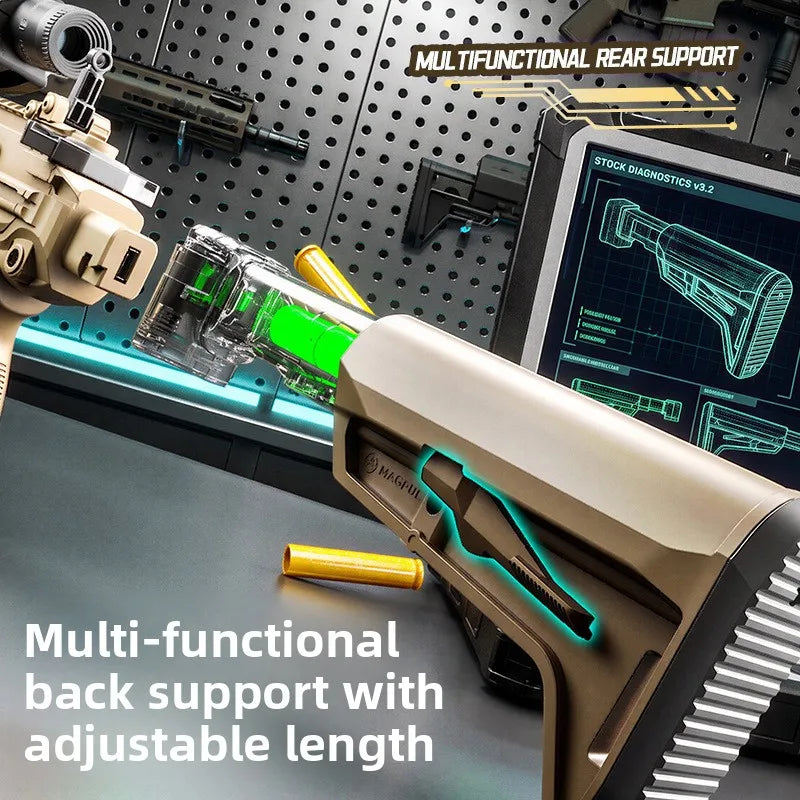 M7 Soft Bullet Toy Gun Manual Electric 2-in-1 Blaster Shell Ejection Foam Dart Toy Gun Rifle Continuous Fire Toy Model Prop