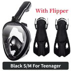 Underwater Scuba Anti Fog Full Face Diving Mask Snorkeling Respiratory Masks Safe Waterproof Swimming Equipment for Adult Kids