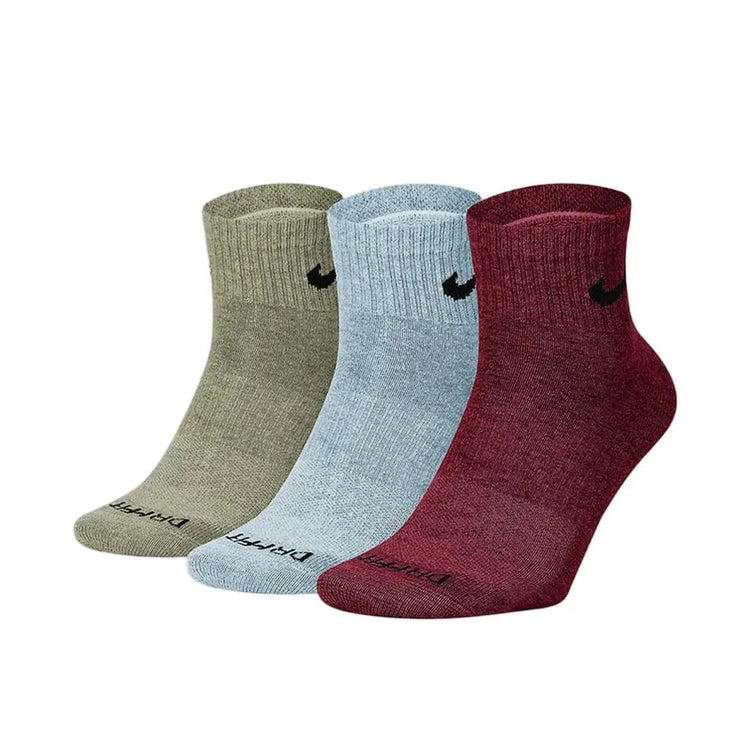 Nike Men's and Women's Anti-Slip Sports Socks (3-Pack) – Soft, Comfortable, Breathable, and Stylish SK0118-010