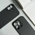 Luxury Full Black Silicone Matte Phone Case For iphone 18 Pro 17 16 15 14 13 12 11 Pro Max 16 15 14Plus Back Cover TPU Soft Case