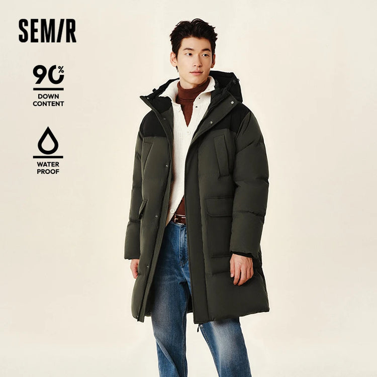 Semir Down Jacket Men 2026 New Waterproof Thick Outerwear Long Length Winter Clothing Couple
