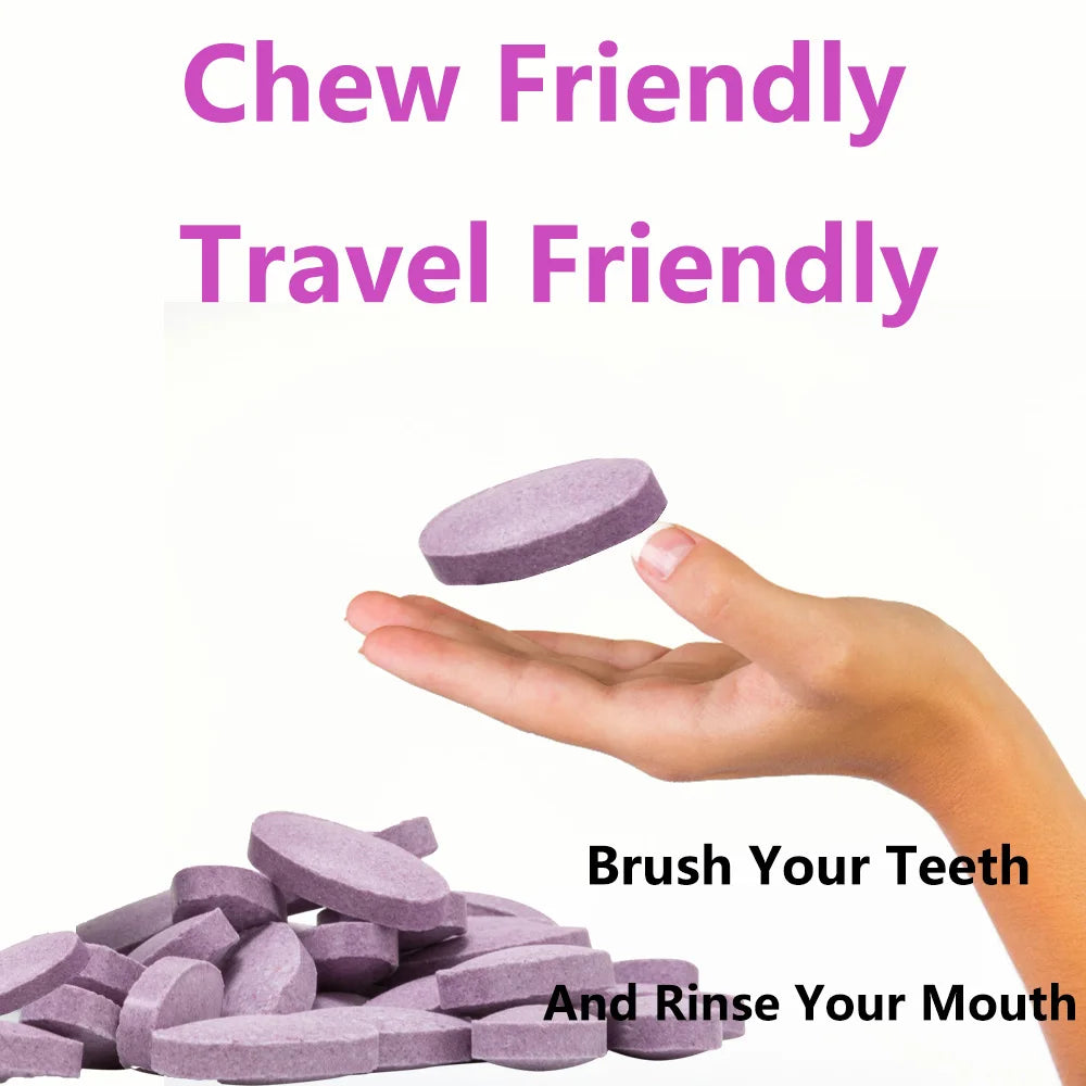 1PCS Purple Toothpaste Chewable Tablets for Smokers, Business Trip, Travel Essentials, Fresh Breath