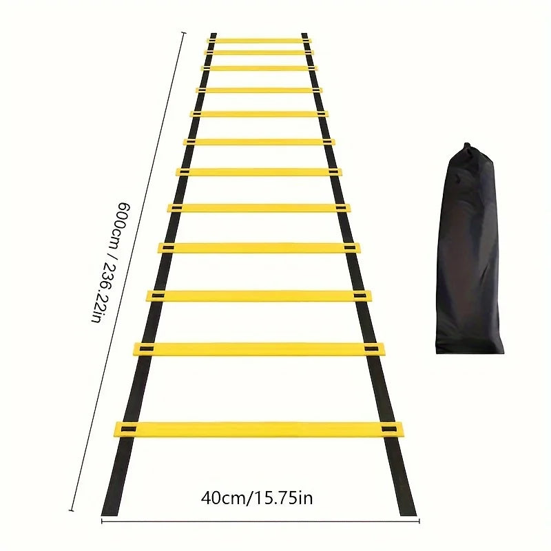 Agility Ladder Set 2-10M Speed Training Ladder with Carry Bag for Soccer Football Footwork Coordination Fitness Drills Home Gym