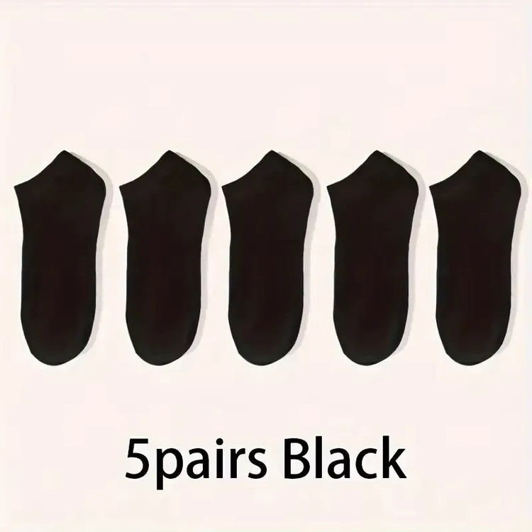 5/10-Pack Unisex Comfort-Fit Ankle Socks for All, Breathable & Lightweight - Ideal for Sports & Daily Wear