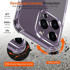 Shockproof Silicone Clear Phone Case for iPhone 13 11 14 Pro Max 12 Mini Lens Protection Back Case for IPhone 15 16 PRO XS MAX X