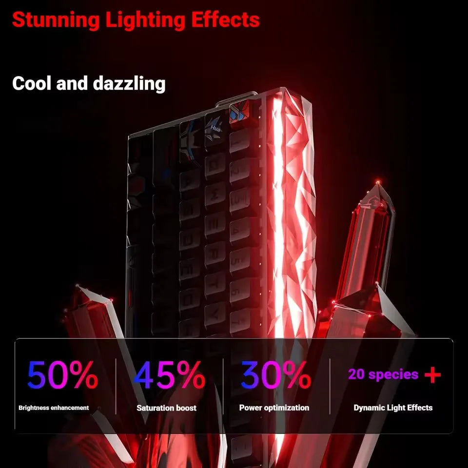 AULA HERO68 Air Magnetic Switch Wireless Gaming Mechanical Keyboard 3-Mode Hot-Swap RGB 8KHz Polling Rate 0.005mm RT Low Latency