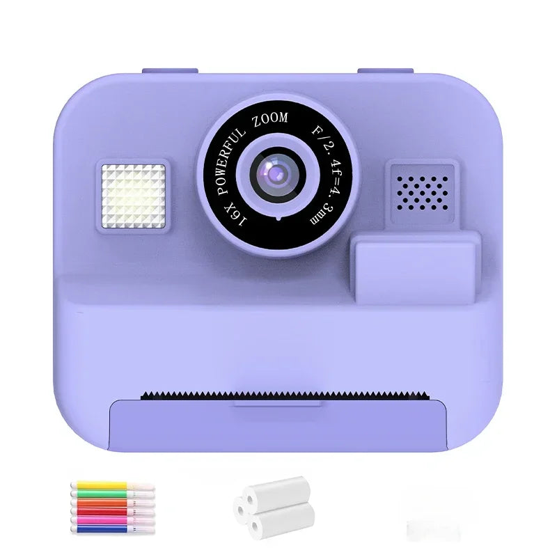 1080P Children Mini Digital Video Camera for Kids Learning Development Educational Thermal Instant Print Camera with 32G Card