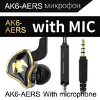 Original QKZ AK6 In Ear Earphone 6 Dynamic Driver Unit Headphone With Mic Stereo Sports HIFI Subwoofer Headset Monitor Earbuds