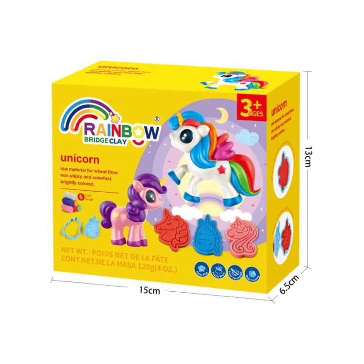 Non-Toxic Color Dough Set Wheat Based Modeling Clay Toys with Molds DIY Unicorn Marine Life Plasticine Craft Kit Educational Toy