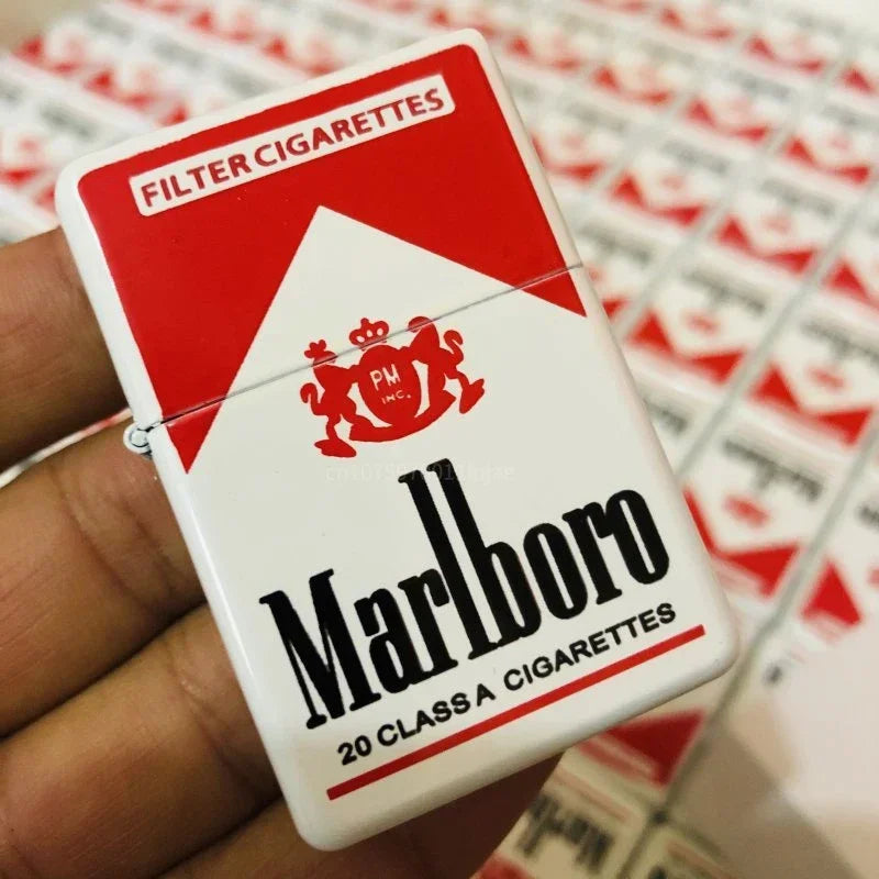 Marlboro Grinding Wheel Lighter, White Paint Green Label Red Label, Multi-color Selection, Men's Gift Wholesale