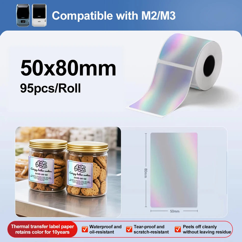 M2 Niimbot Portable Thermal Transfer Label Printer Multi-function Sticker Label Maker Machine for Office Clothes Tag Power Cable